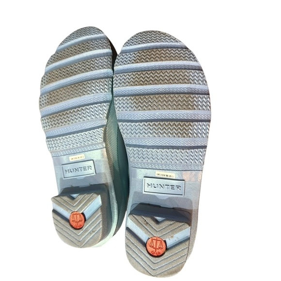 Hunter Nebula Blue Iridescent Wellington Original Chelsea Boot W5/Kids 3 - Picture 6 of 12